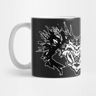 Demon head - outline Mug